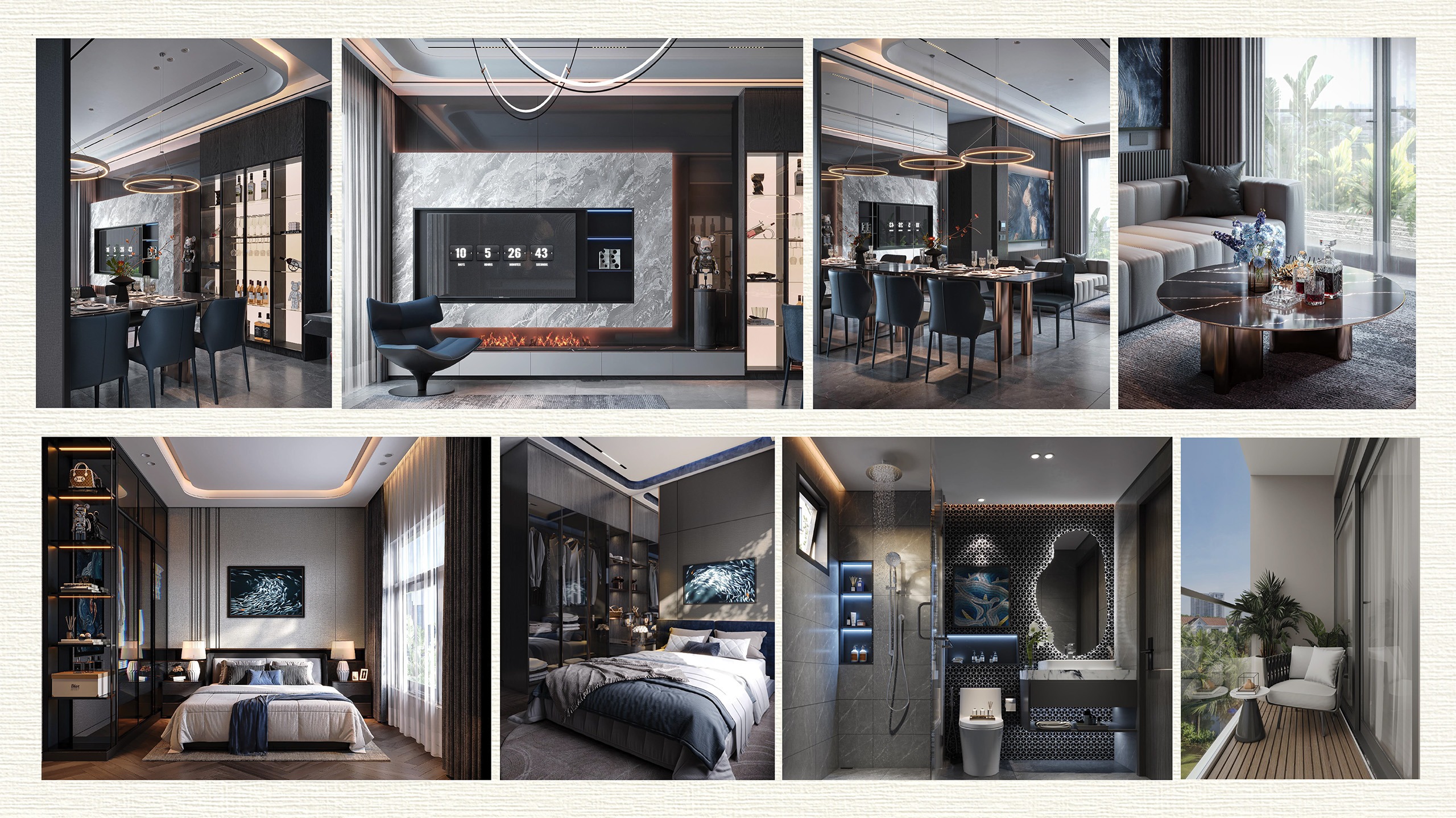 thiết kế Căn hộ chung cư 2pn AT Sài Gòn RiverSide Quốc Lộ 13 TPHCM